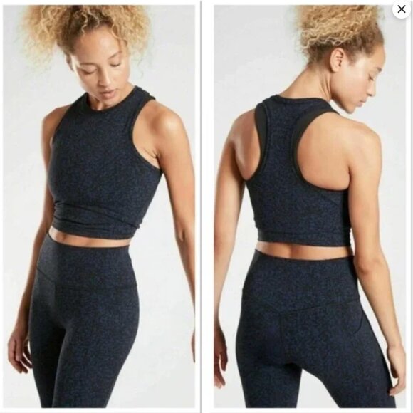 ATHLETA Shanti Crop Jacquard Tank excellent condition XS - Picture 5 of 6